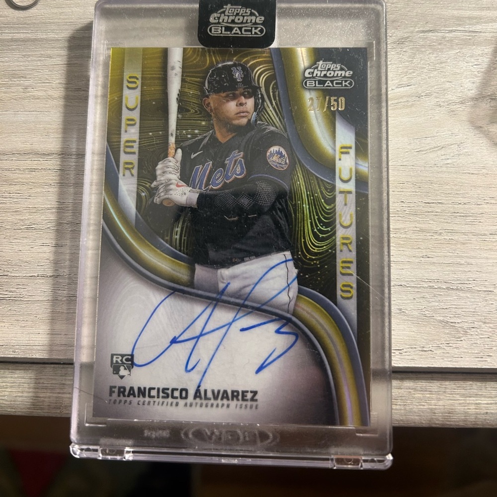 2023 Topps Chrome Black Francisco Alvarez Trading Card Mets